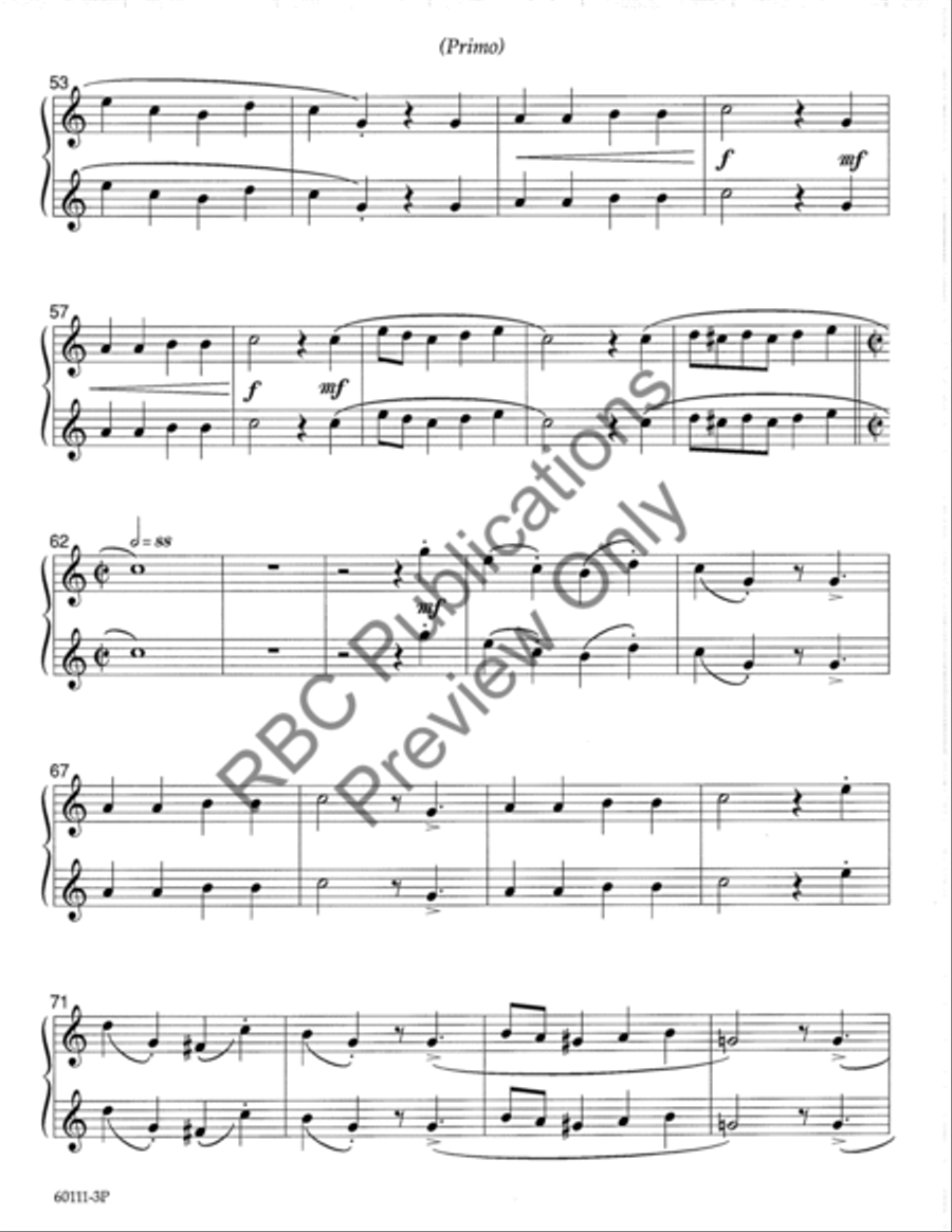 Mad About Mozart Piano Duet Choir scores gallery preview page 8