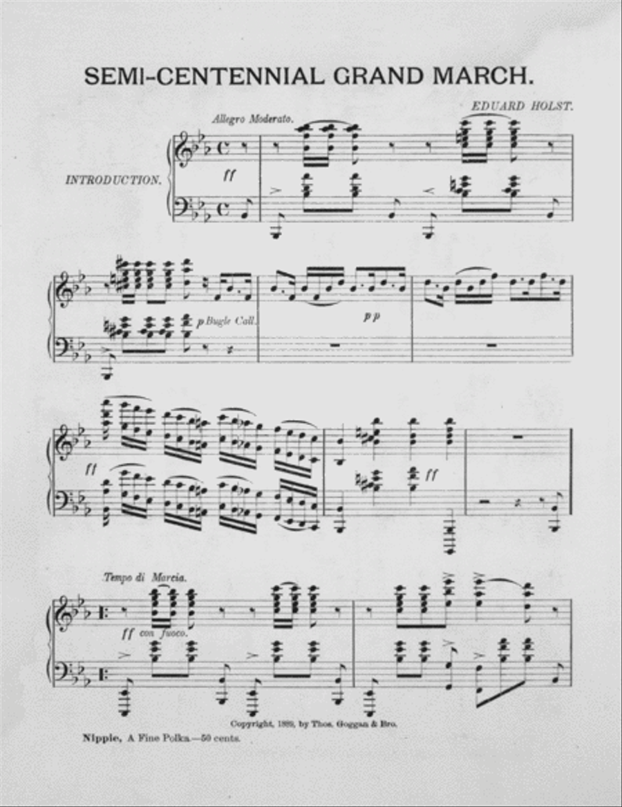 Semi-Centennial Grand March Piano Solo scores gallery preview page 2
