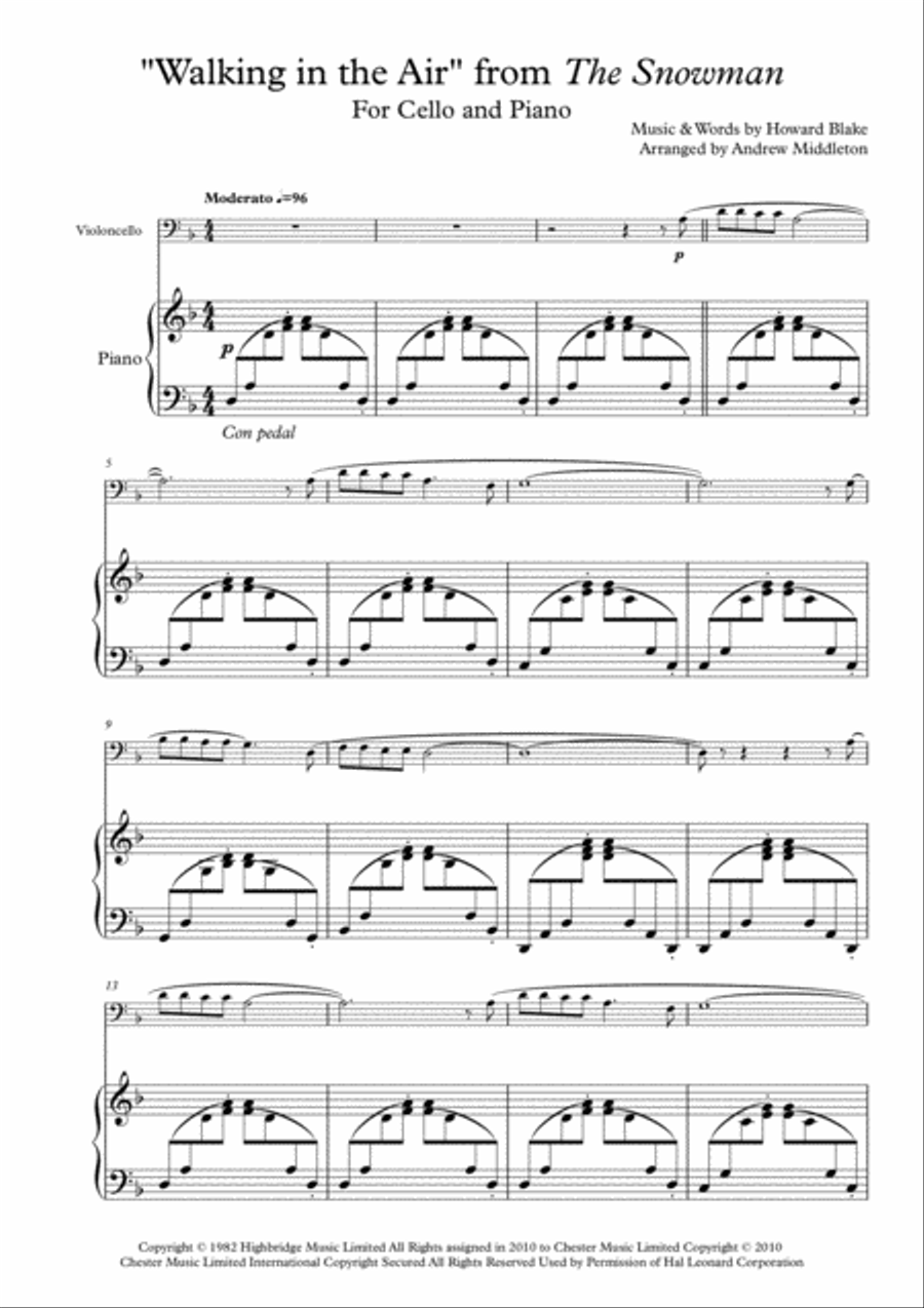 Walking In The Air Walking In The Air Small Ensemble scores gallery preview page 3