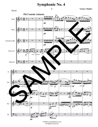 Symphony No. 4 - 2nd Movement for Woodwind Quintet