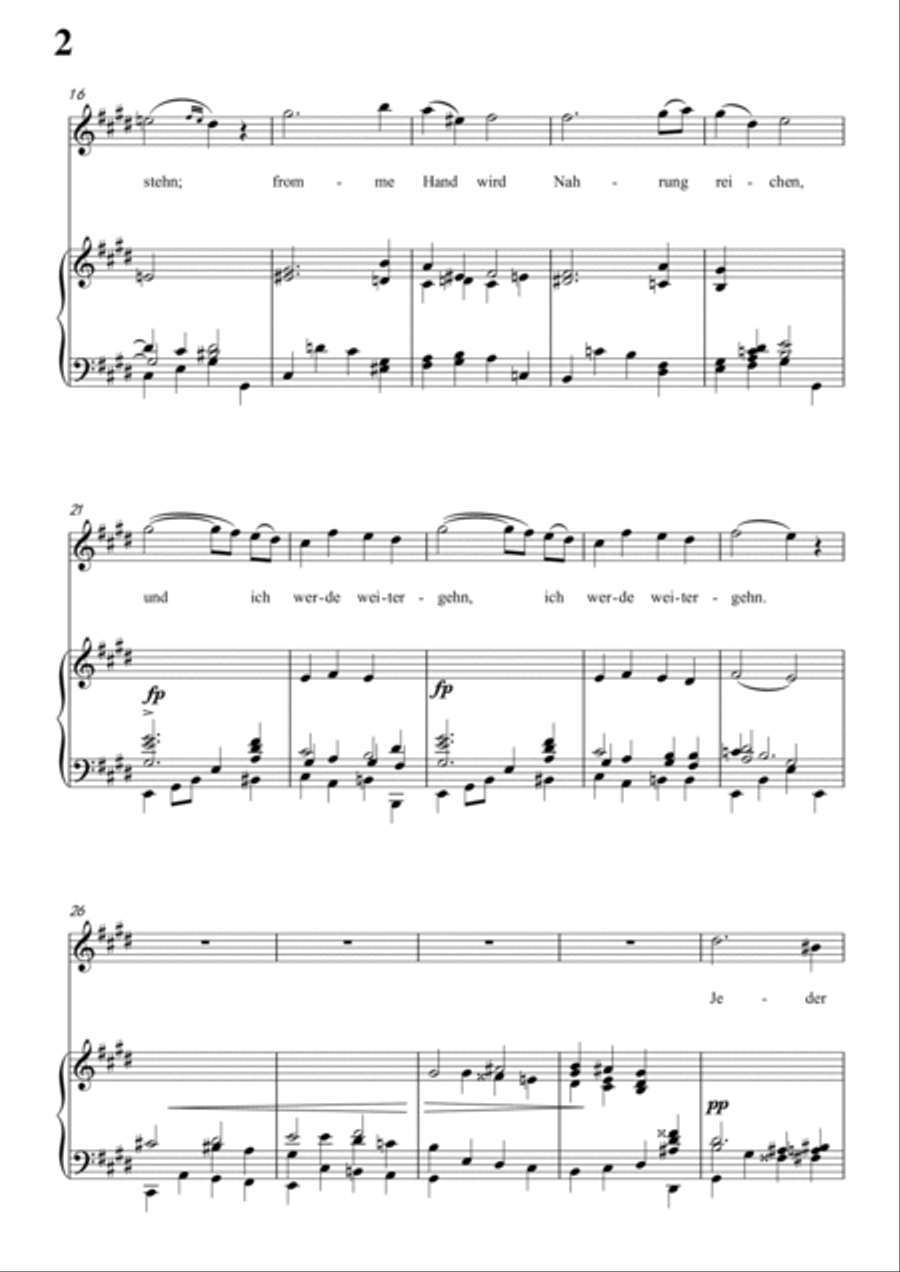 Schubert-An die Türen will ich schleichen Op.12 No.3 in#C minor,for Vocal and Piano Voice scores gallery preview page 3