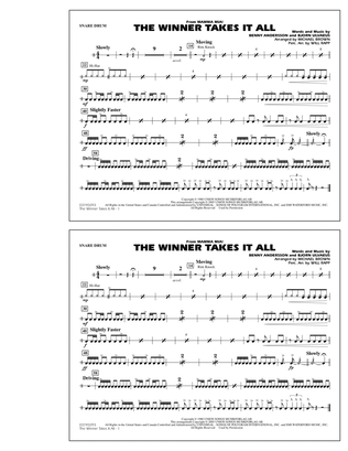 Book cover for The Winner Takes It All (from "Mamma Mia!") - Snare Drum