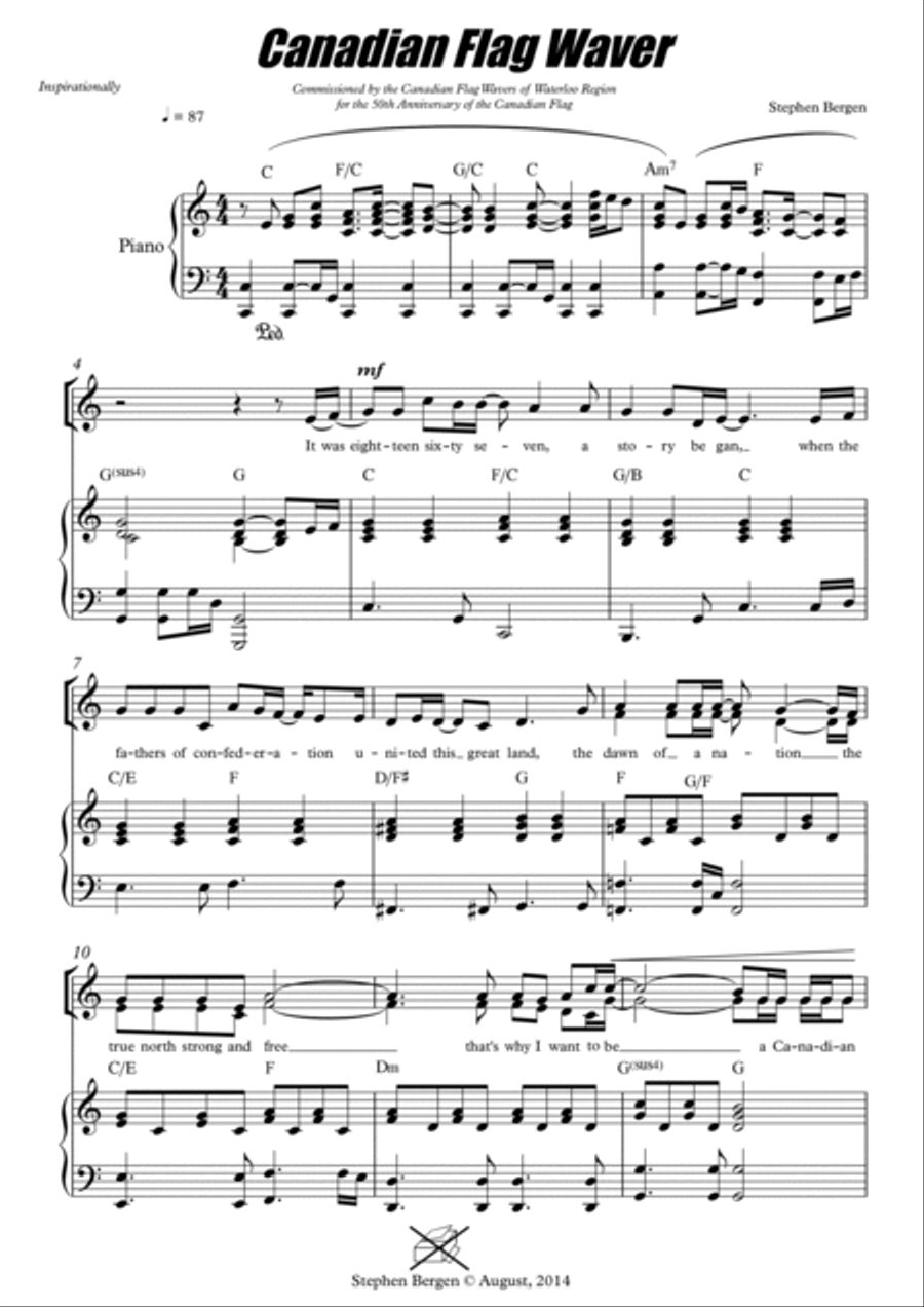 Canadian Flag Waver Canadian Flag Waver Choir scores gallery preview page 2