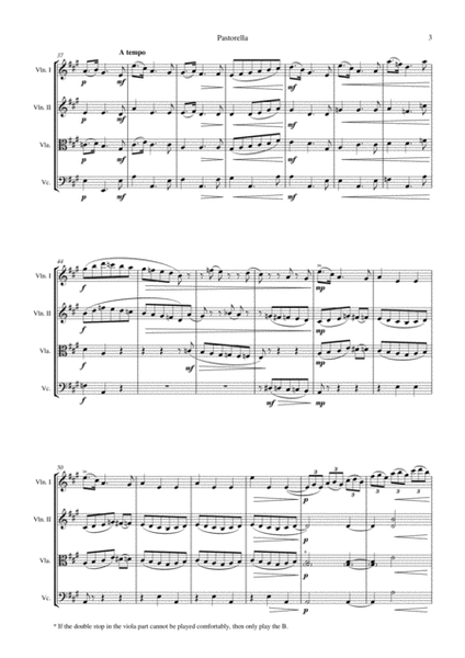 Pastorella in A Major (Fanny Hensel) - String Quartet image number null