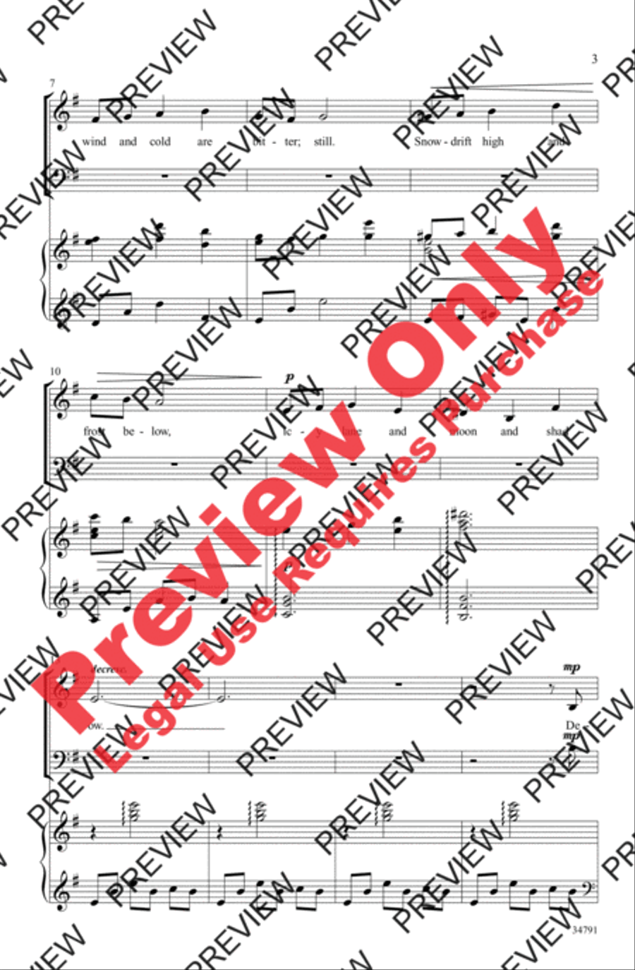 A Winter Night A Winter Night 3-Part scores gallery preview page 3