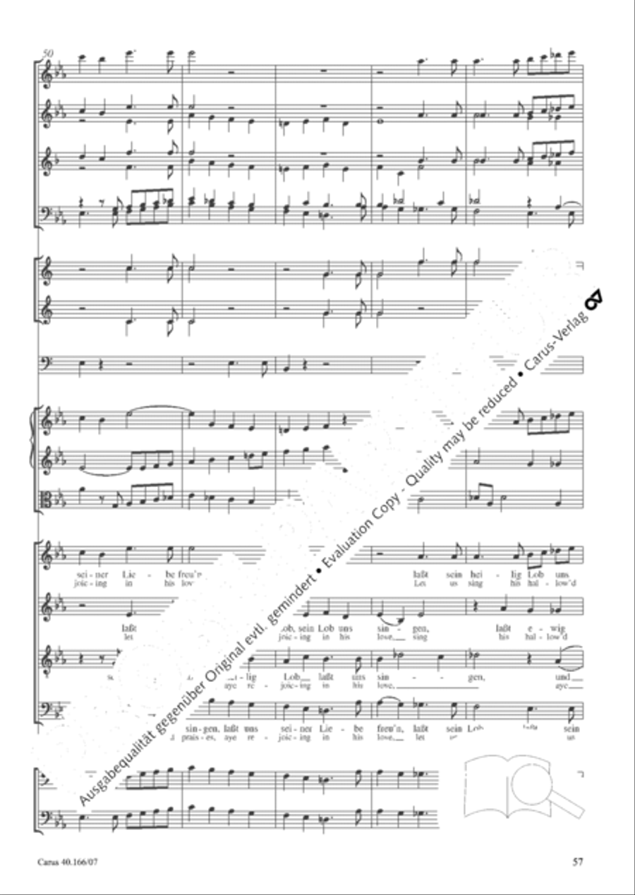 Hymn; Three sacred songs; fugue (Hymne; Drei geistliche Lieder und Fuge) Orchestra scores gallery preview page 58