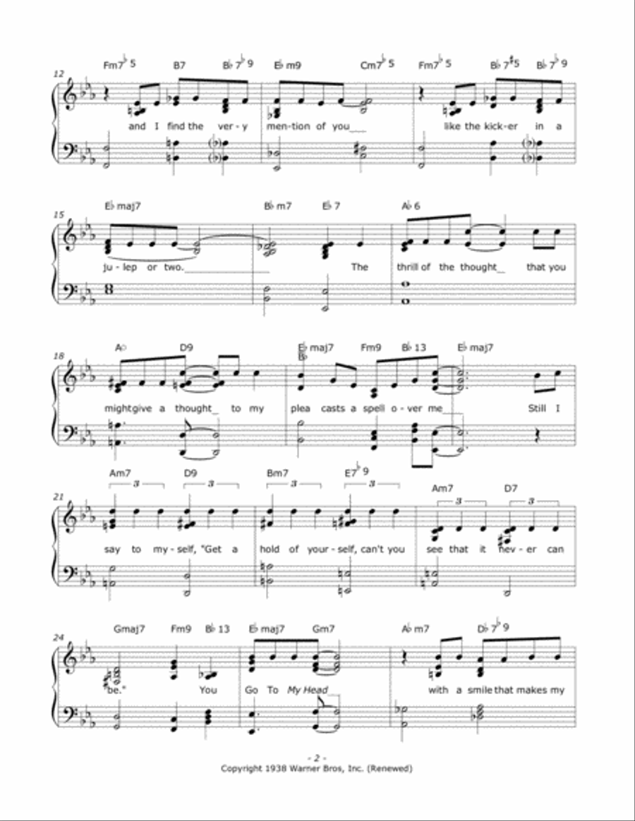 You Go To My Head Voice scores gallery preview page 2
