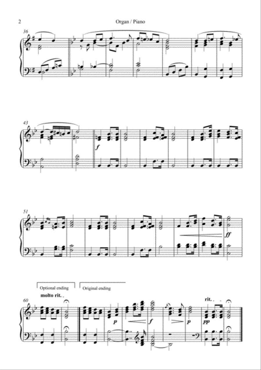 Wedding March (Bridal Chorus from 'Lohengrin': Here Comes The Bride) - solo instrument in C + organ Organ scores gallery preview page 3