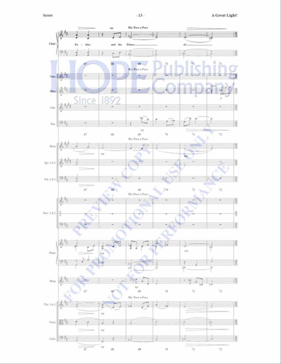A Great Light Orchestra scores gallery preview page 14