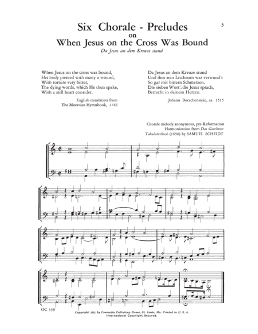 Six Chorale Preludes on 