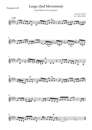 Largo from Winter (Antonio Vivaldi) for Trumpet in Bb Solo