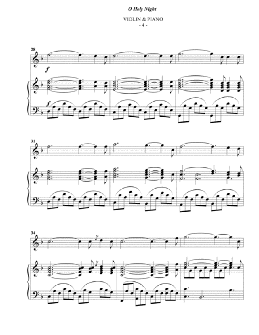 O Holy Night for Viola & Piano Viola scores gallery preview page 4