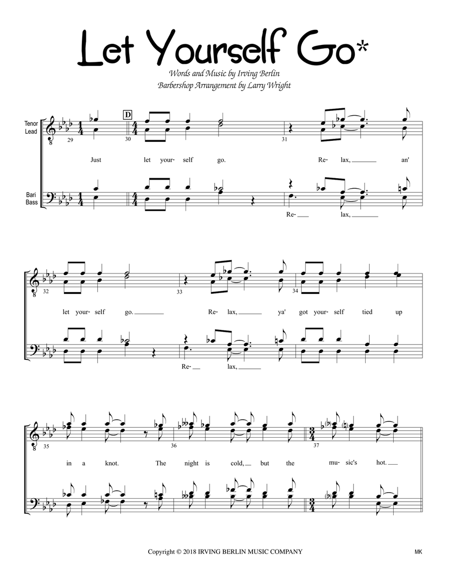 Let Yourself Go TTBB scores gallery preview page 1