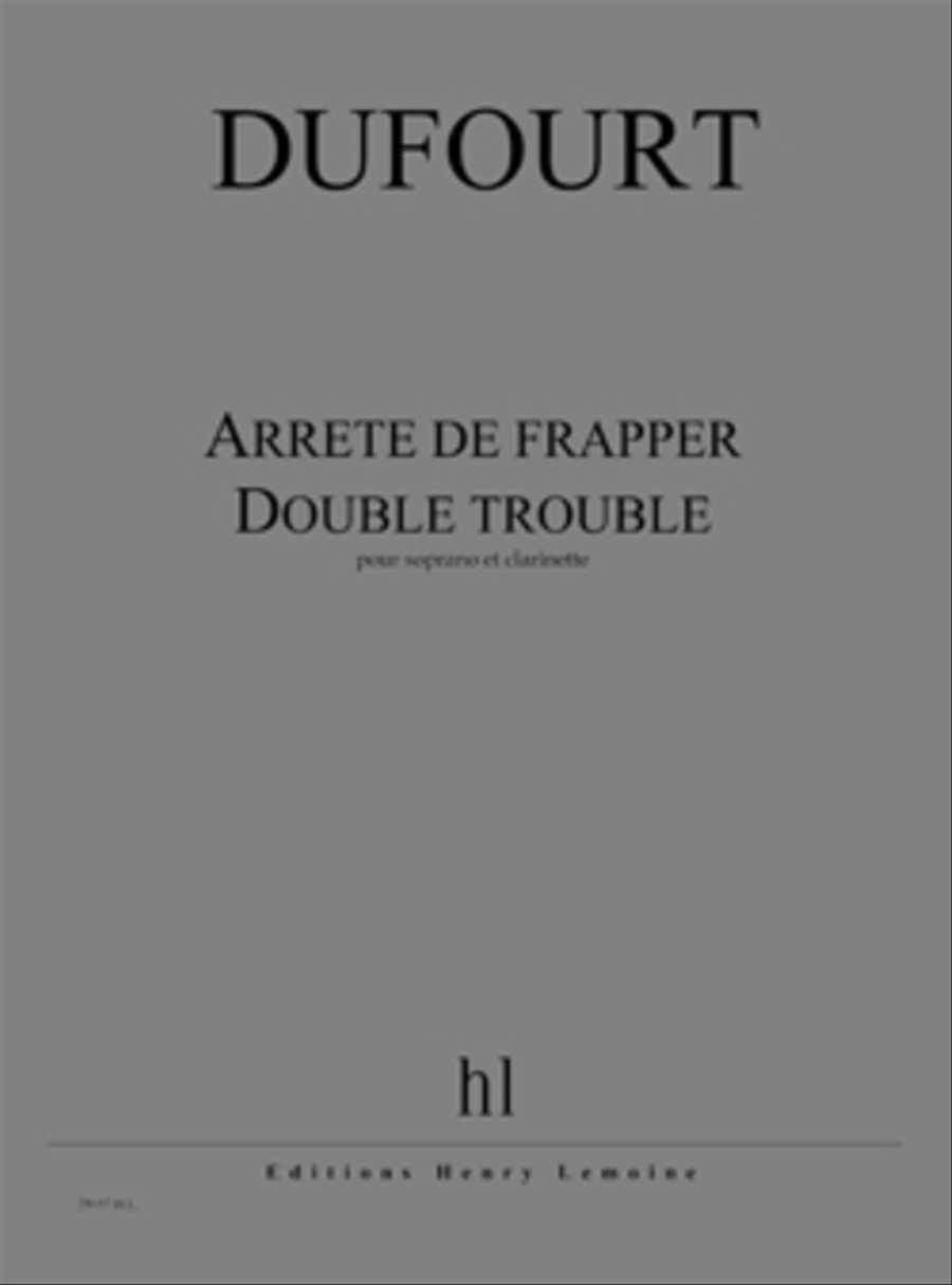 Arrete de frapper / Double trouble Soprano Voice scores gallery preview page 1