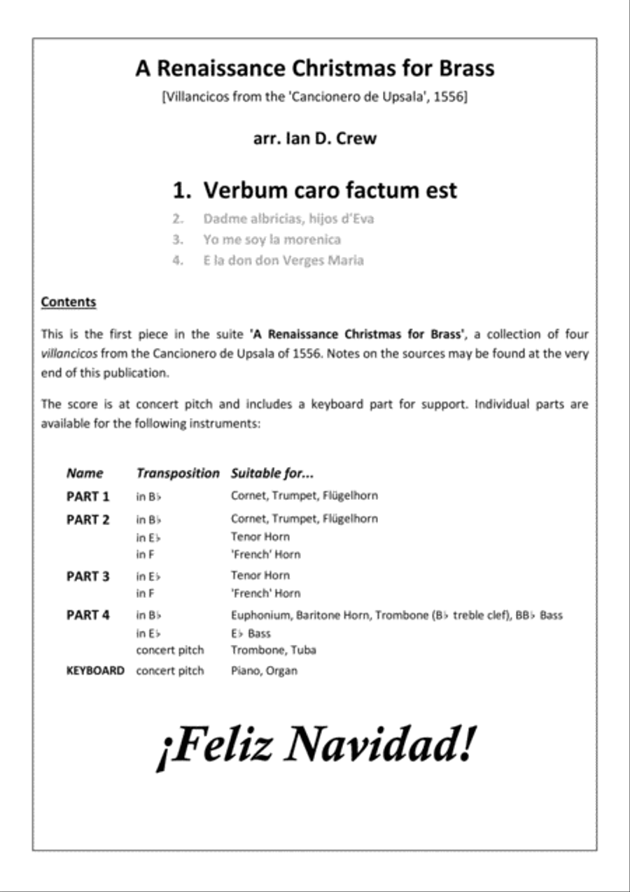 Verbum caro factum est Brass Ensemble scores gallery preview page 2