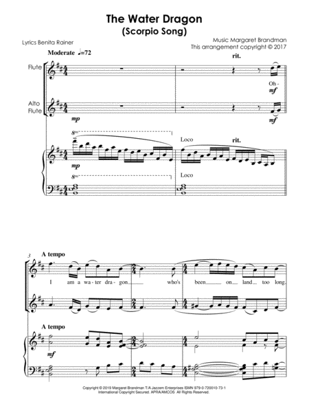 The Water Dragon_ Flute, Alto Flute, and Piano arrangement image number null