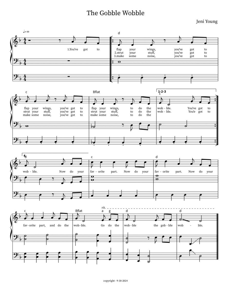 The Gobble Wobble Voice scores gallery preview page 1