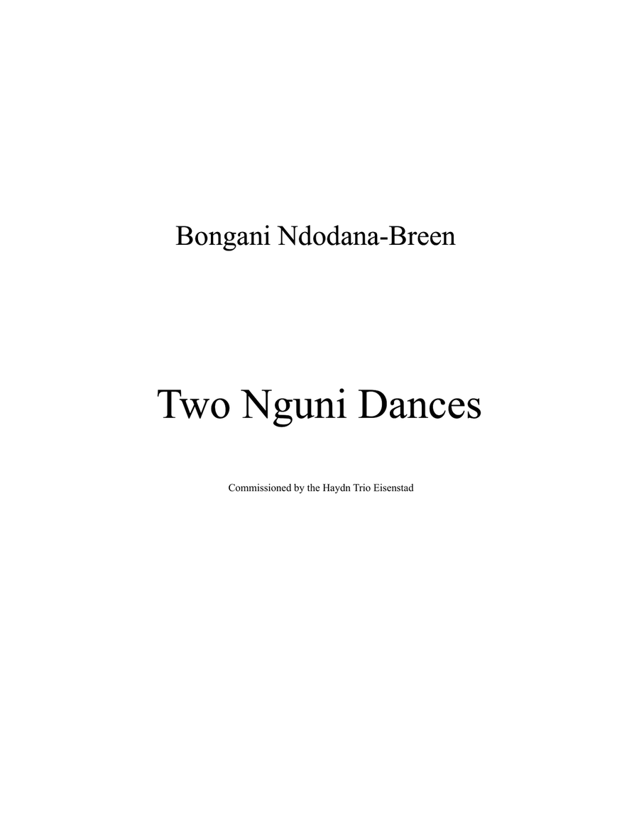 Two Nguni Dances Piano Trio scores gallery preview page 1