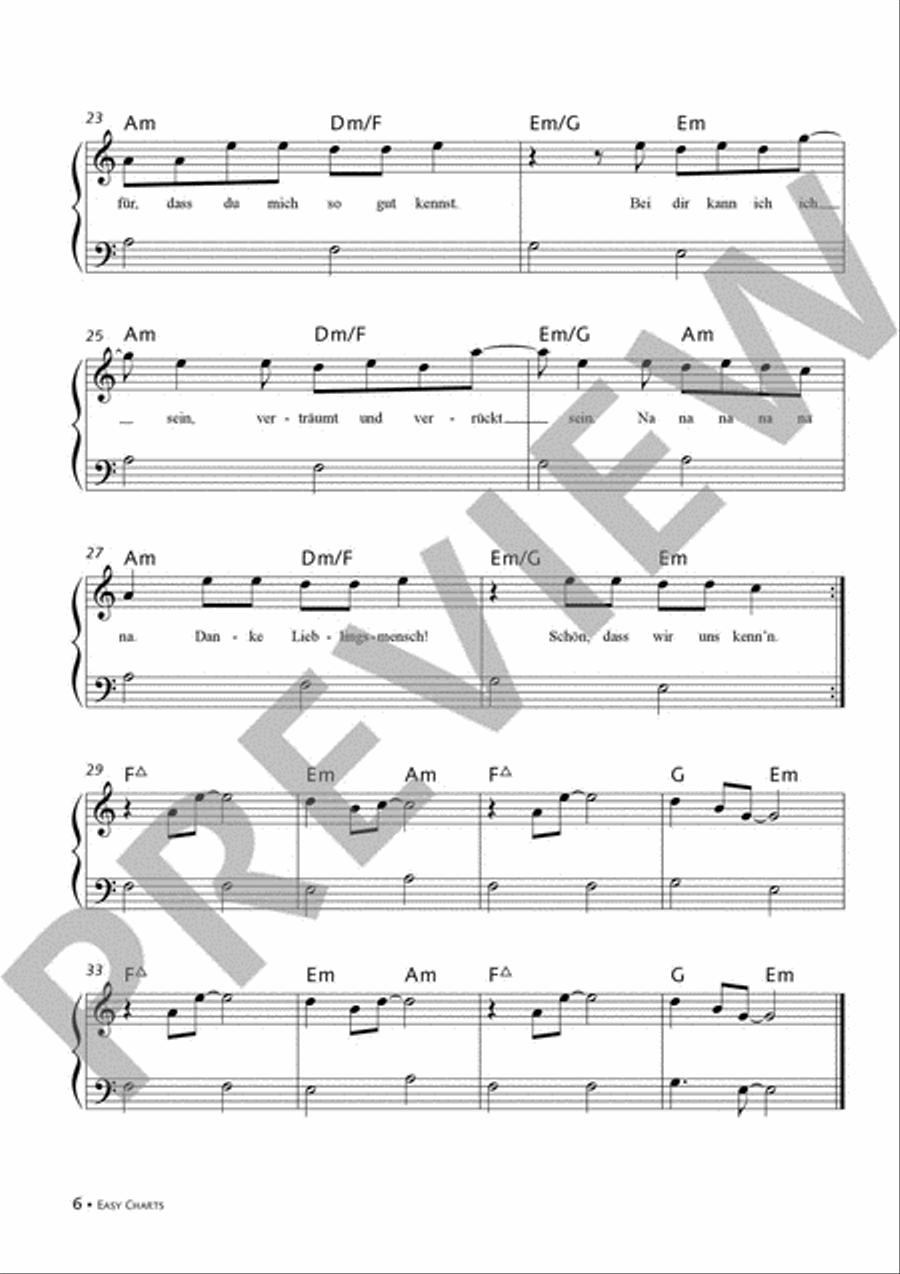 Easy Charts Piano scores gallery preview page 4