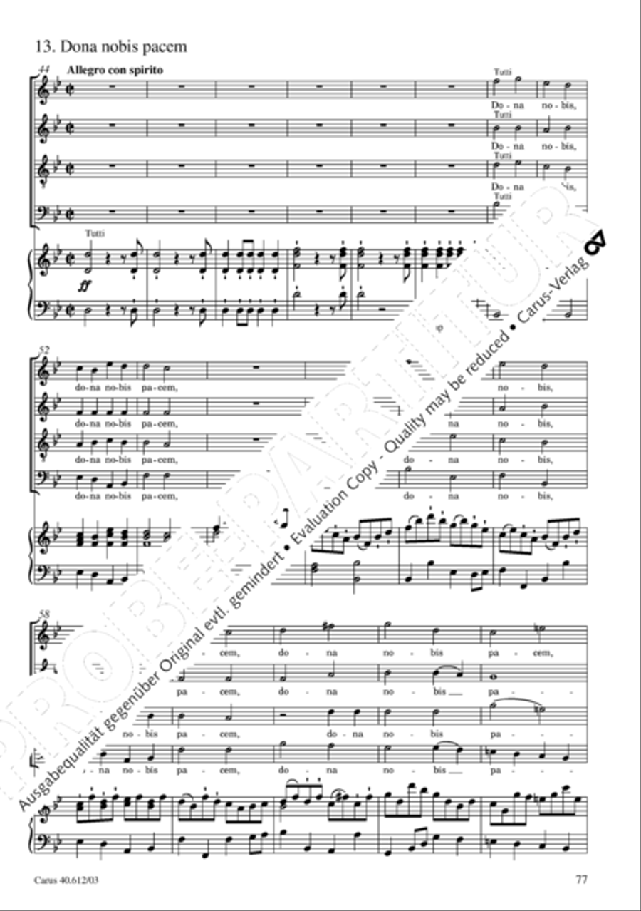 Harmoniemesse in B 4-Part scores gallery preview page 78