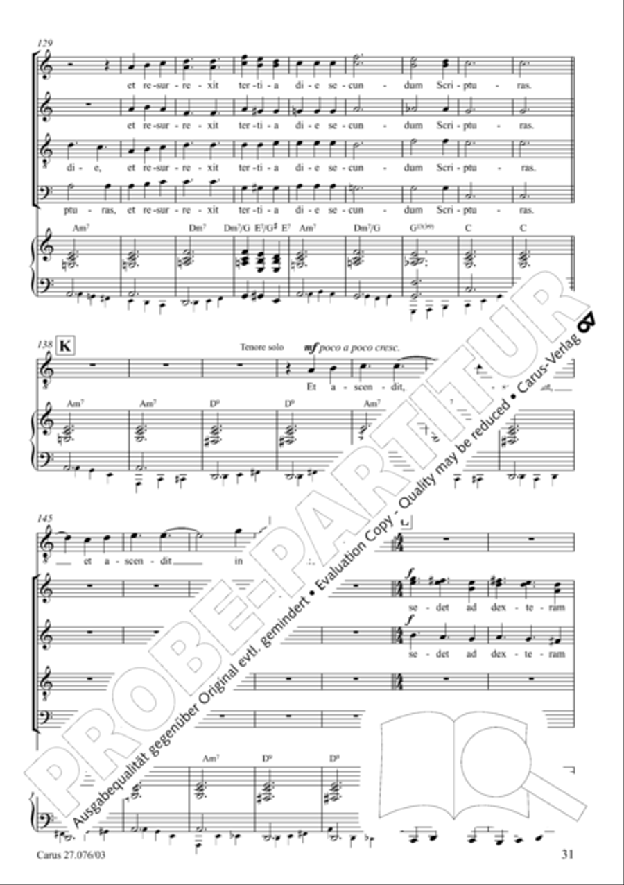 Missa in tempore incerto 4-Part scores gallery preview page 32