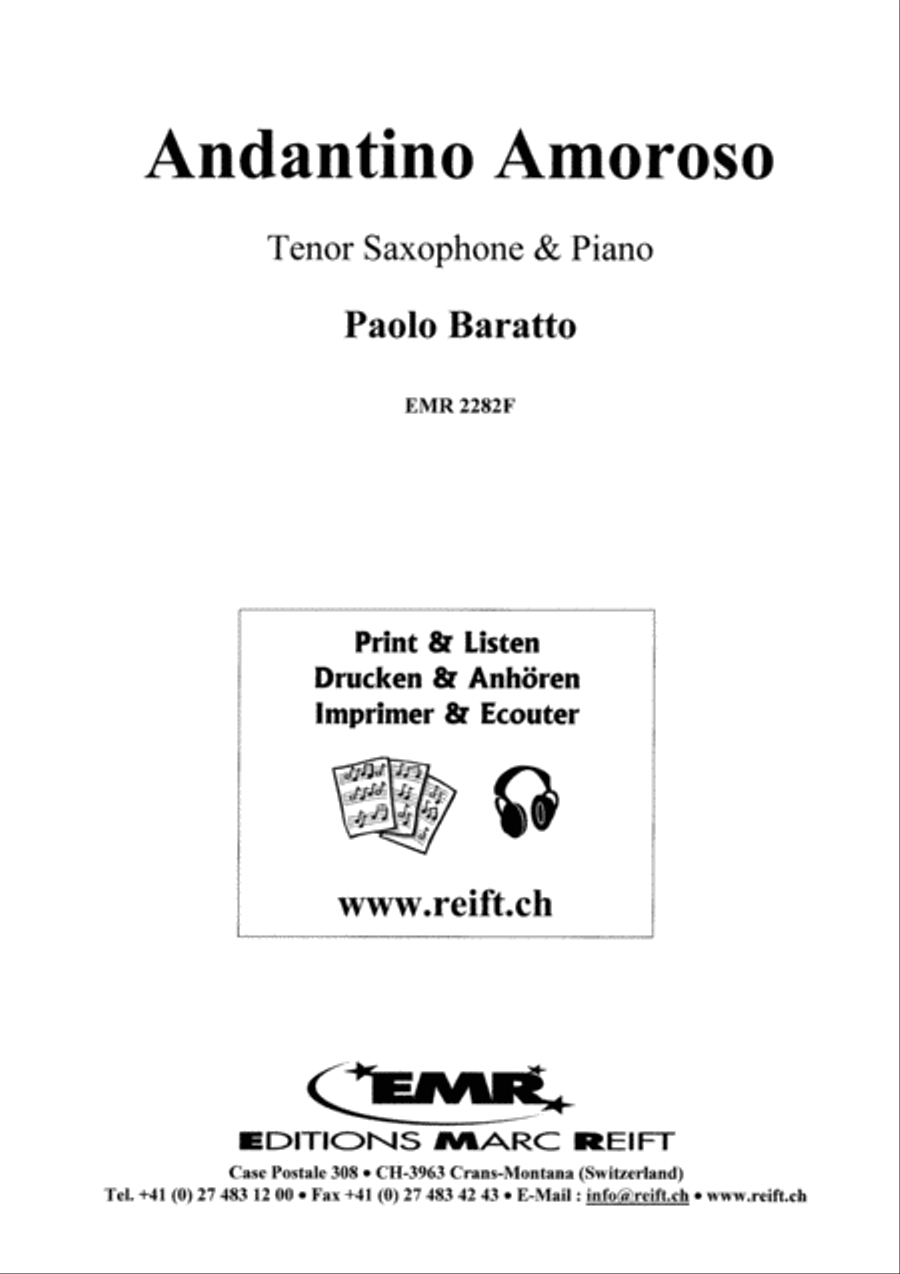 Andantino Amoroso Andantino Amoroso Tenor Saxophone scores gallery preview page 2