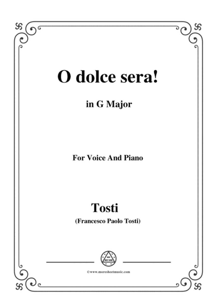 Tosti-O dolce sera! in G Major,for Voice and Piano image number null