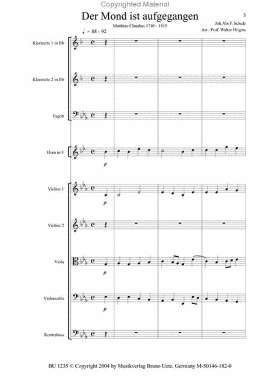 Der Mond ist aufgegangen Orchestra scores gallery preview page 2
