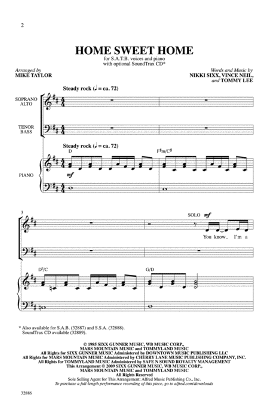 Home Sweet Home 4-Part scores gallery preview page 2