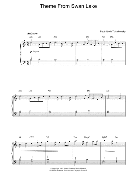 Swan Lake, Op. 20 (Theme)