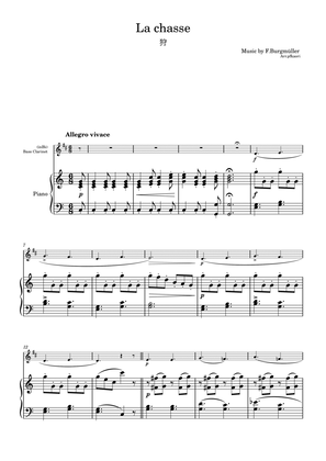 Burgmüller "La chasse" bass Clarinet & piano