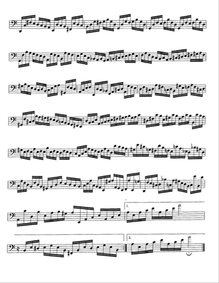 Partita in A Minor, BWV 1013 Tuba scores gallery preview page 4