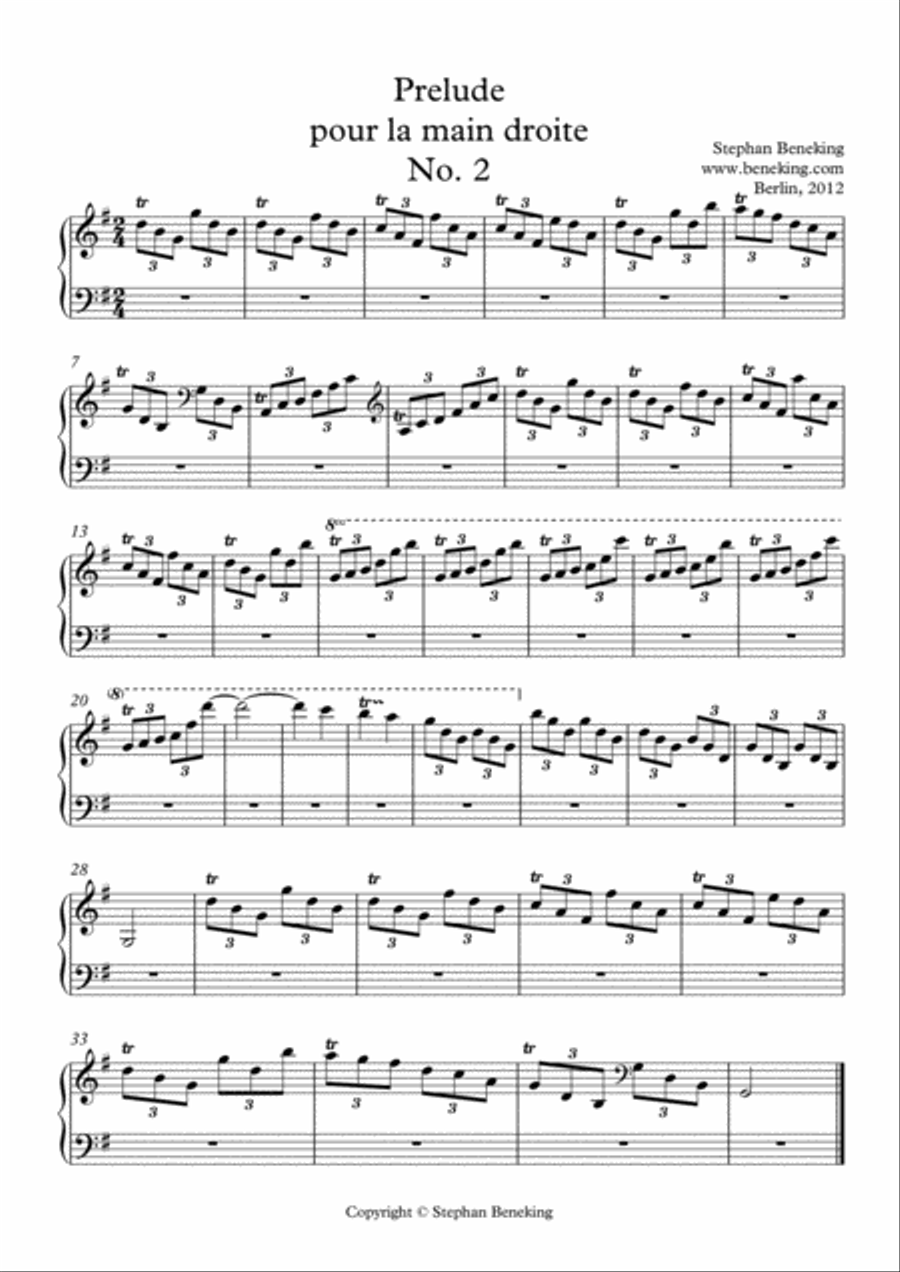 18 Preludes for one hand alone Piano Method scores gallery preview page 5