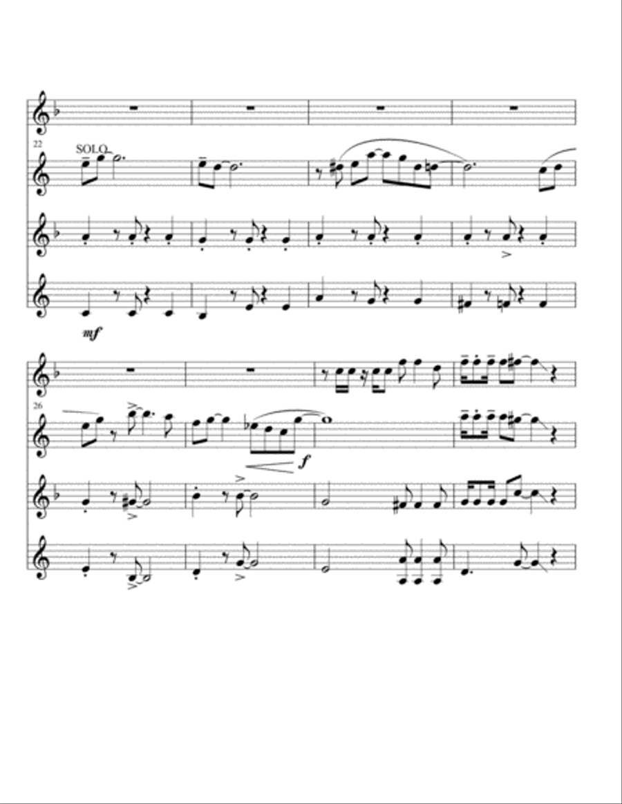 Georgia On My Mind Woodwind Quartet scores gallery preview page 4
