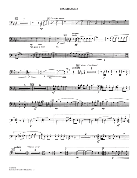 Selections from Les Misérables (arr. Warren Barker) - Trombone 3
