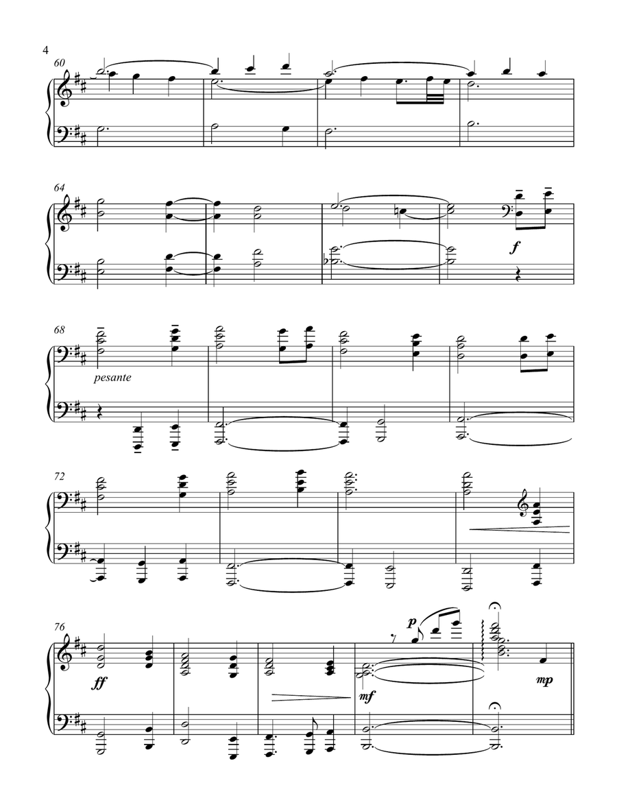 The King of Love My Shepherd Is (ST COLUMBA) Piano Solo scores gallery preview page 4