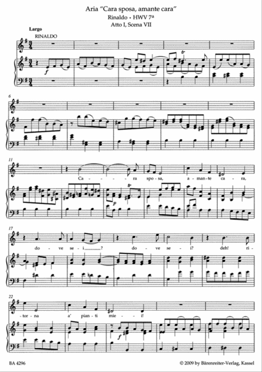 Arienalbum aus Handels Opern. Mannerrollen fur hohe Stimme Soprano Voice scores gallery preview page 2