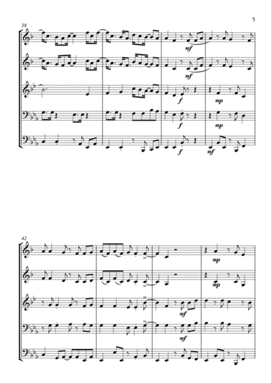 Love Yourself Brass Ensemble scores gallery preview page 5