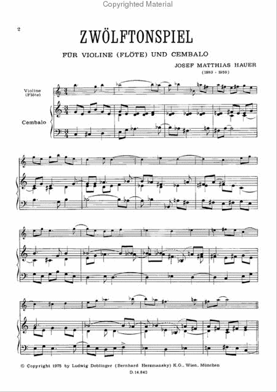 Zwolftonspiel (31.8.1948) Violin Solo scores gallery preview page 2