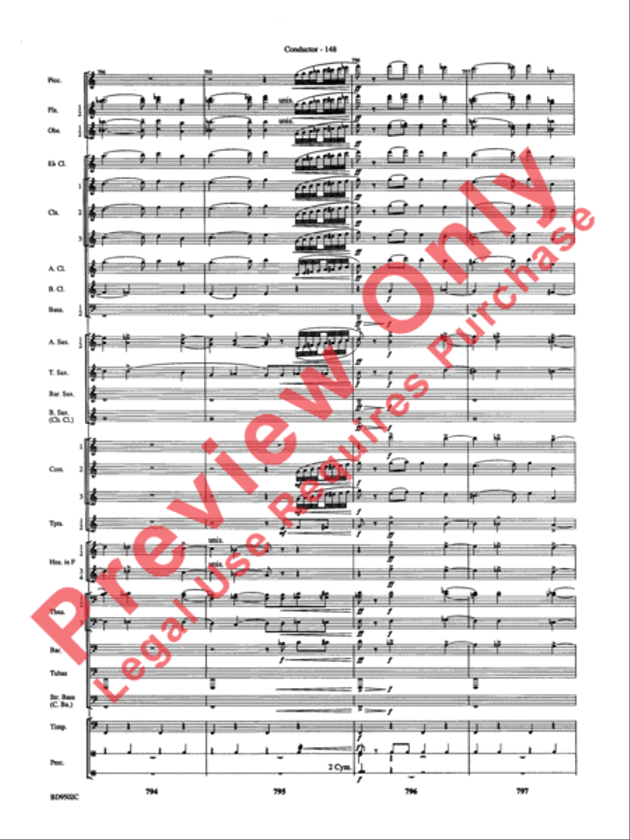 Symphony No. 3 for Band Concert Band scores gallery preview page 151
