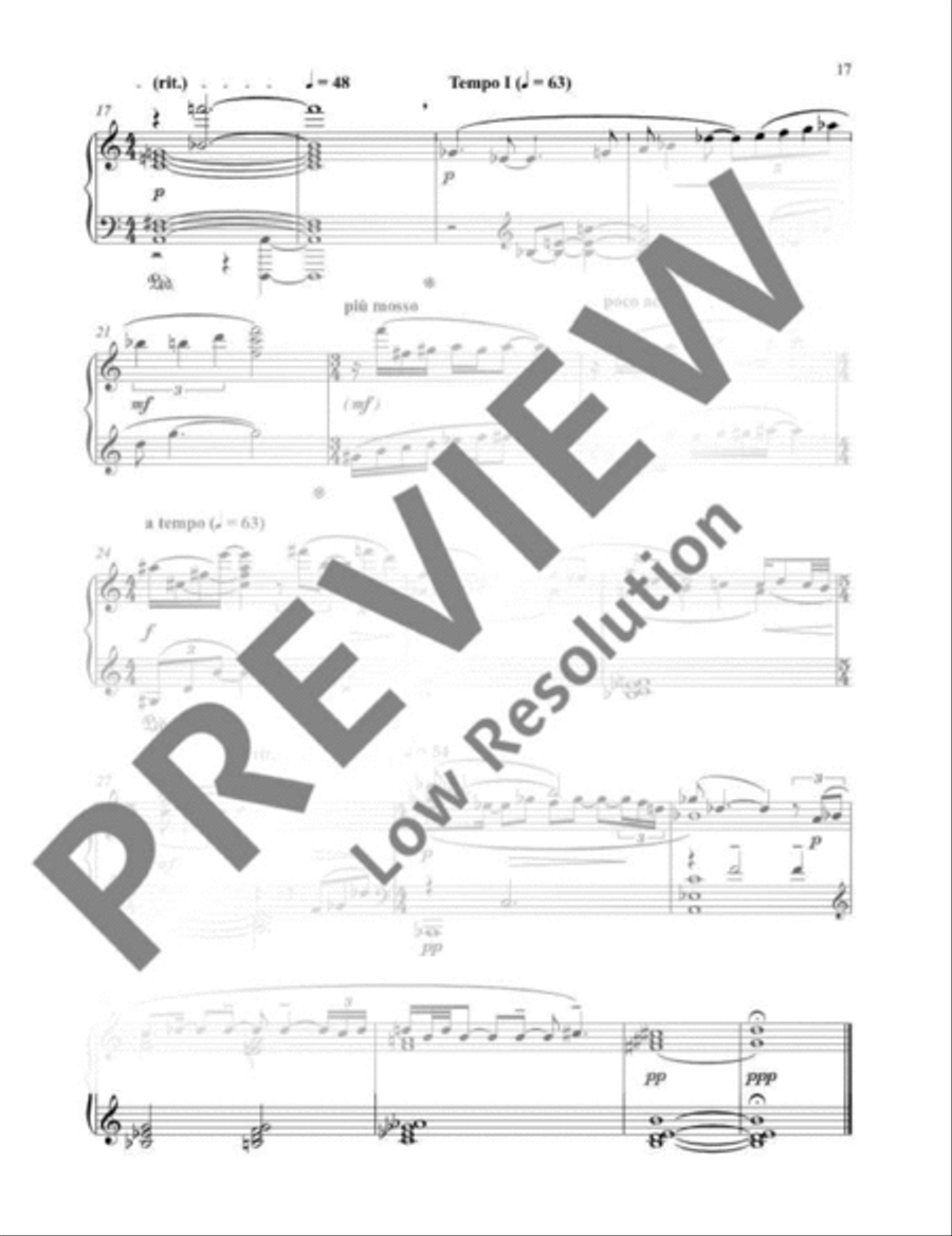 Six Wooded Pieces Piano Solo scores gallery preview page 20