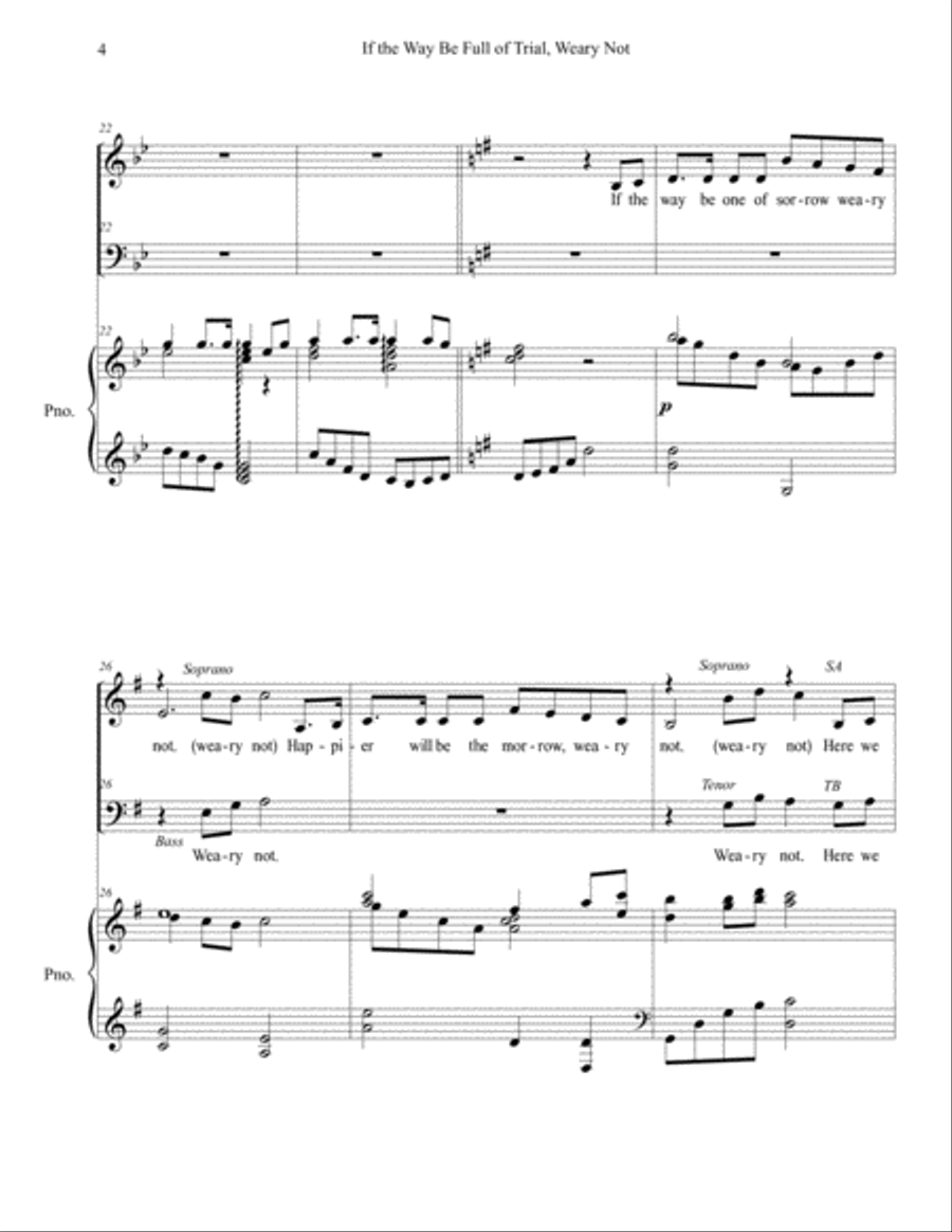 If the Way Be Full of Trial, Weary Not - SATB 4-Part scores gallery preview page 4