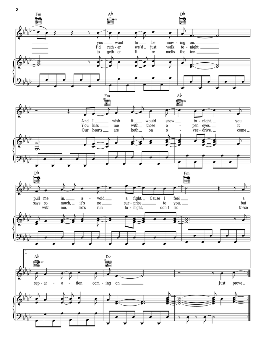 Remember December Piano, Vocal, Guitar scores gallery preview page 2