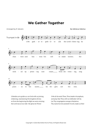 We Gather Together - Trumpet