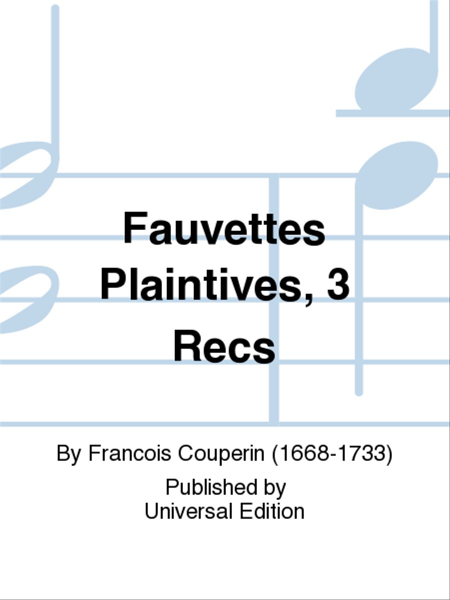 Fauvettes Plaintives, 3 Recs School and Community scores gallery preview page 1