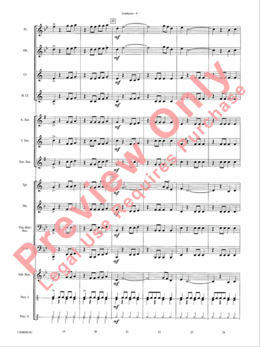 The Magnificent Seven Concert Band scores gallery preview page 7