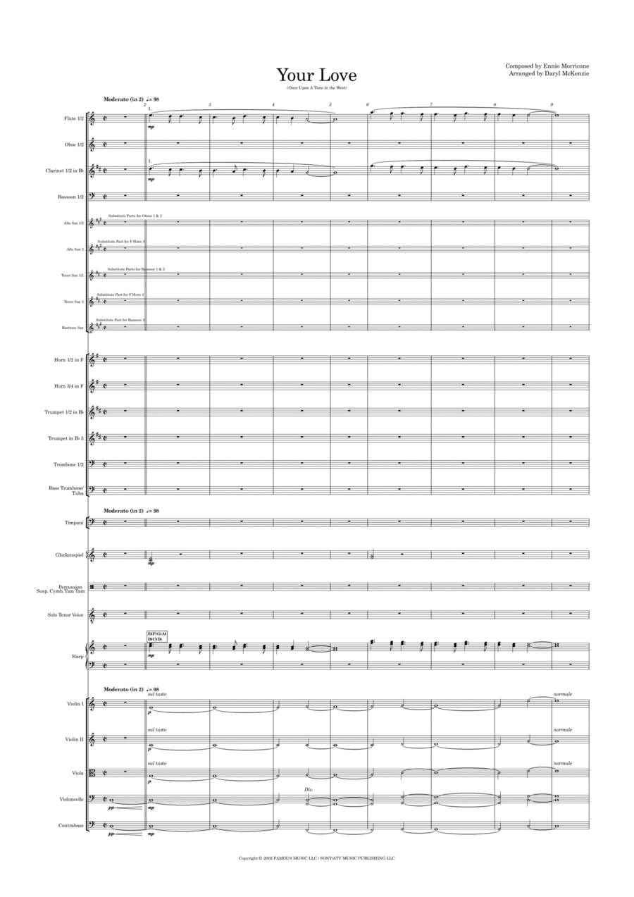 Your Love Your Love Full Orchestra scores gallery preview page 1