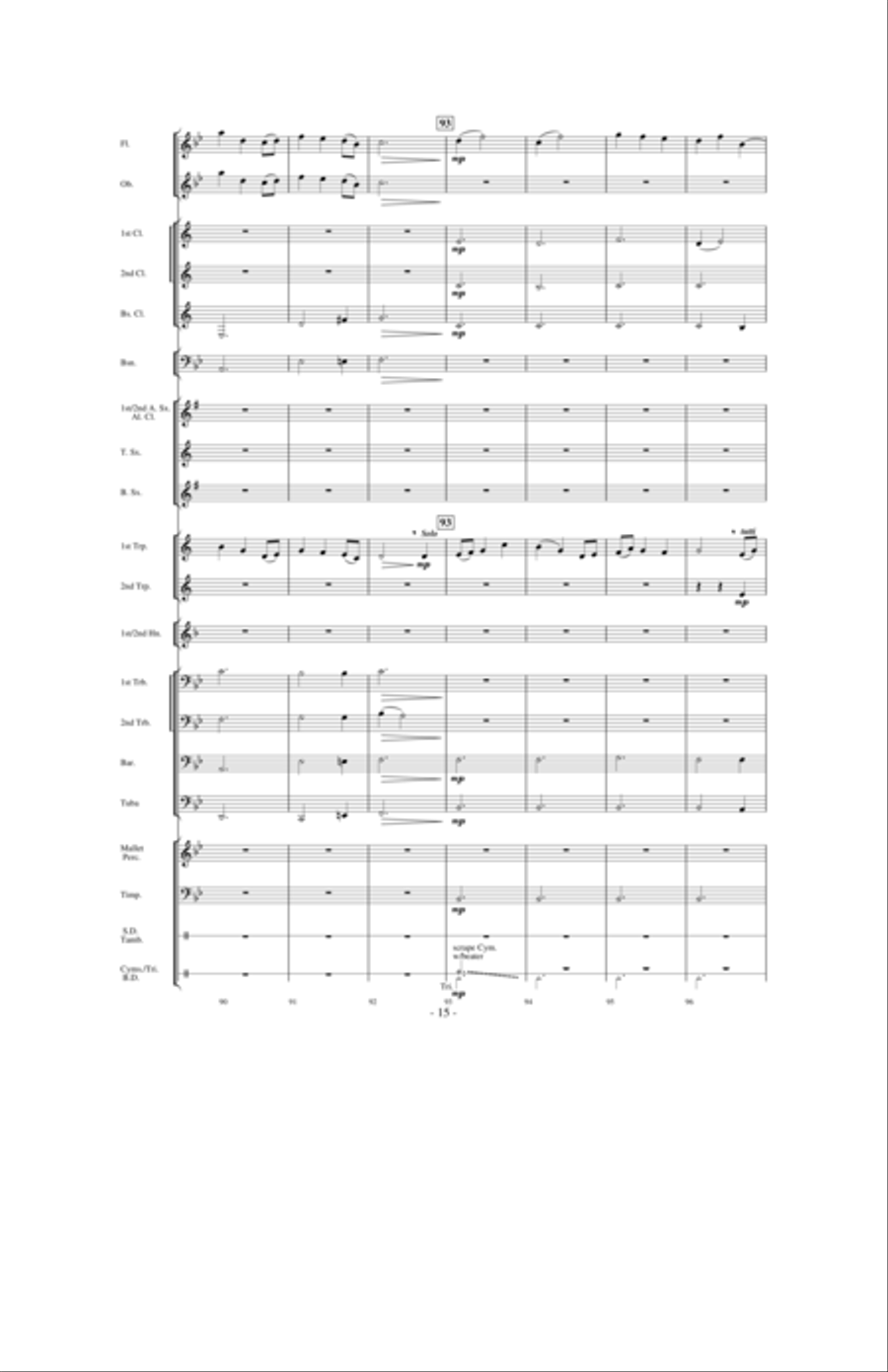 Aspen Overture Aspen Overture Concert Band scores gallery preview page 14