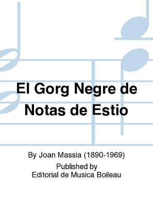 Book cover for El Gorg Negre de Notas de Estio