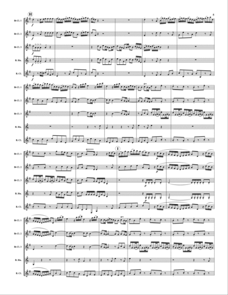 Two Arias Clarinet Choir scores gallery preview page 5